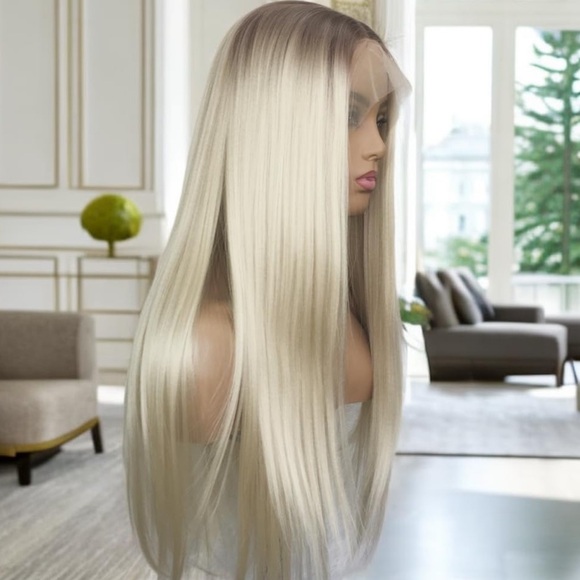 22” Ombre Blonde Straight Lace Front Wig NEW main image 6